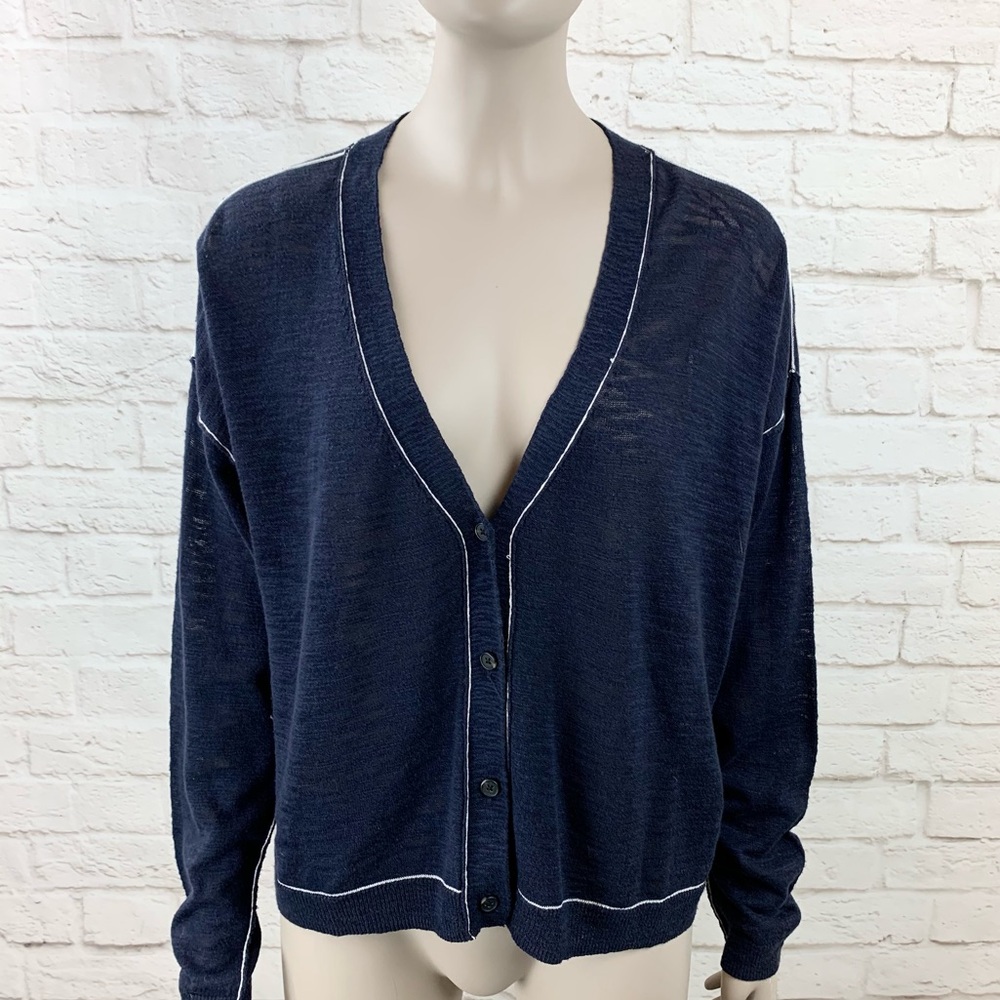 NEW! Vince Camuto Dawn Button Cardigan Navy Size M $89